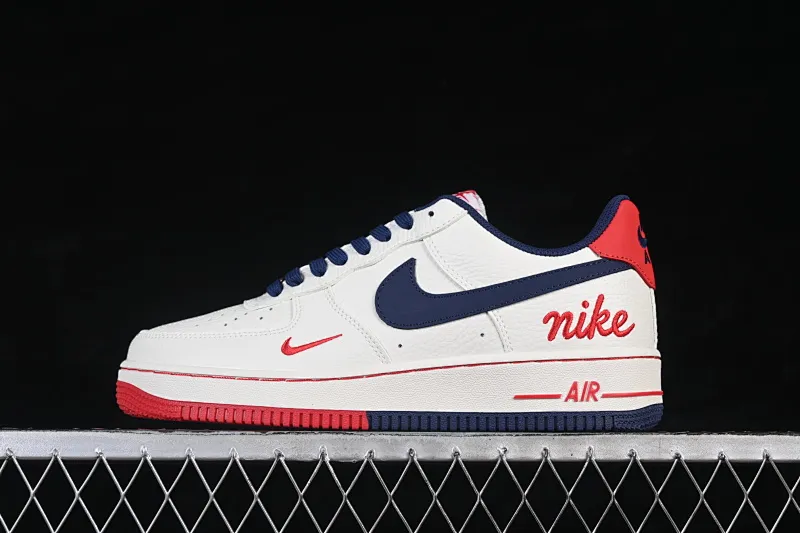 All Categories Nk Air Force 1 Air Force Series Nk Air Force 1 Low Air Force Low Nike Air Force 1'07 Low Beige Red Blue Air Force One Low Casual Shoes NH0601-544
